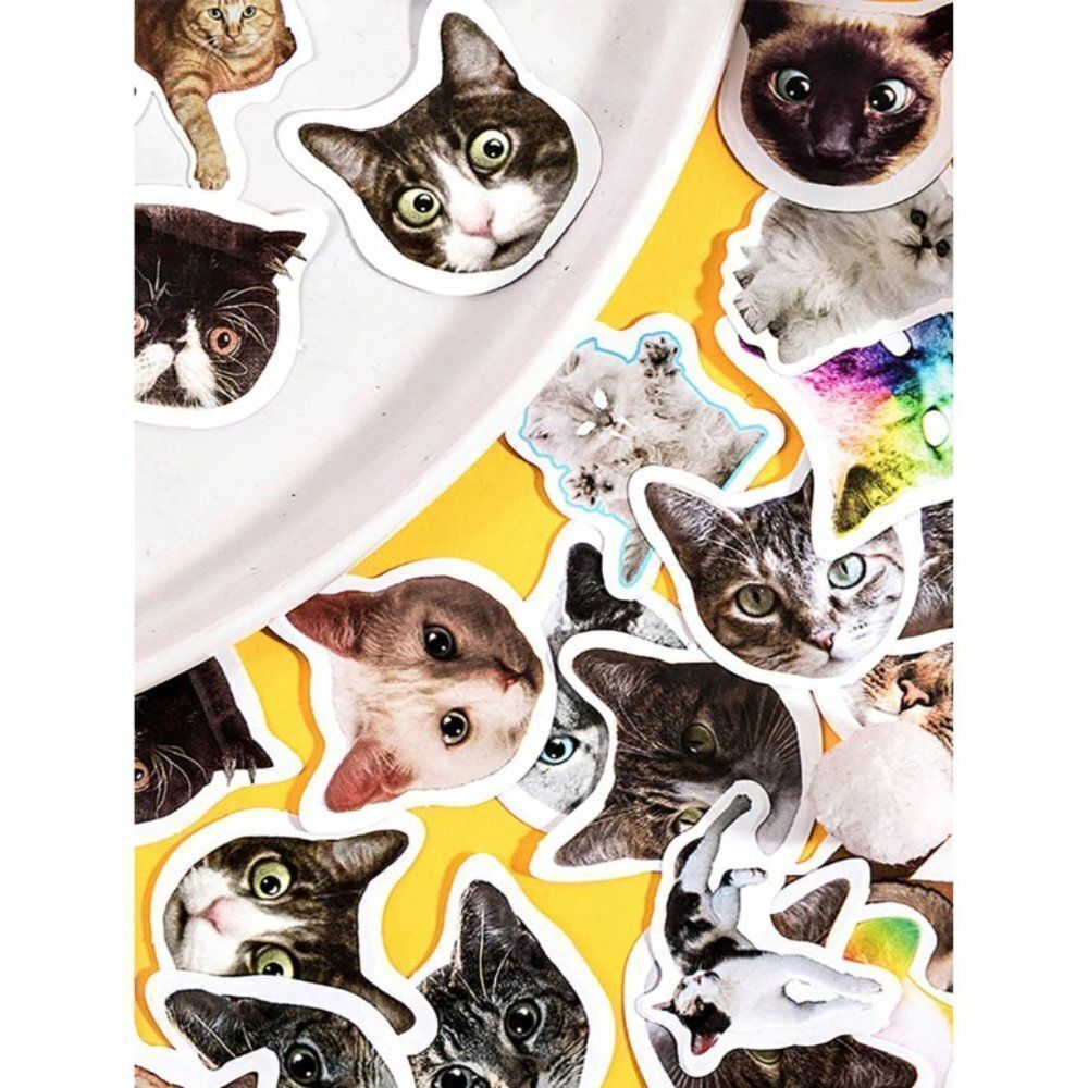 46pcs Cat Print Stickers